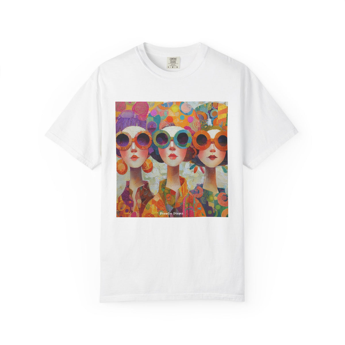 Retro Trio Art Tee — Colorful Vintage Sunglasses Graphic T‑Shirt