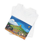 Floral Meadow Women's Tee – Whimsical Hilltop Garden Graphic