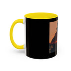 Sunset Guitarist Accent Coffee Mug — Silhouette Music Lover Gift