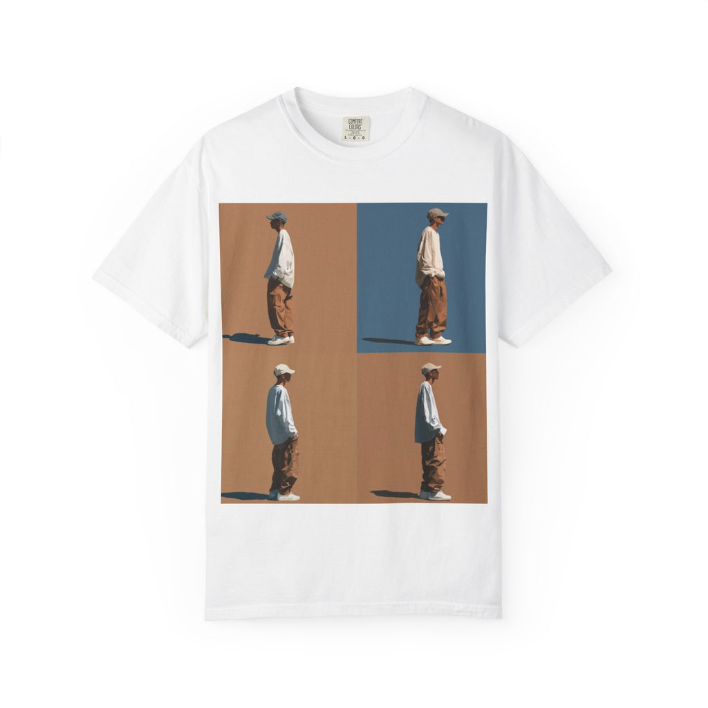 Minimalist Photo-Grid T-Shirt — Vintage Earthtone Streetwear