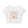 Nature-Inspired Women's Crop Tee, Gifts for Her, Beach/Gym Top, Comfy Everyday Wear