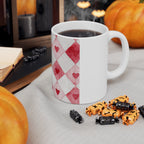 LOVE Heart Pattern Mug | Ceramic Coffee Cup 11oz 15oz