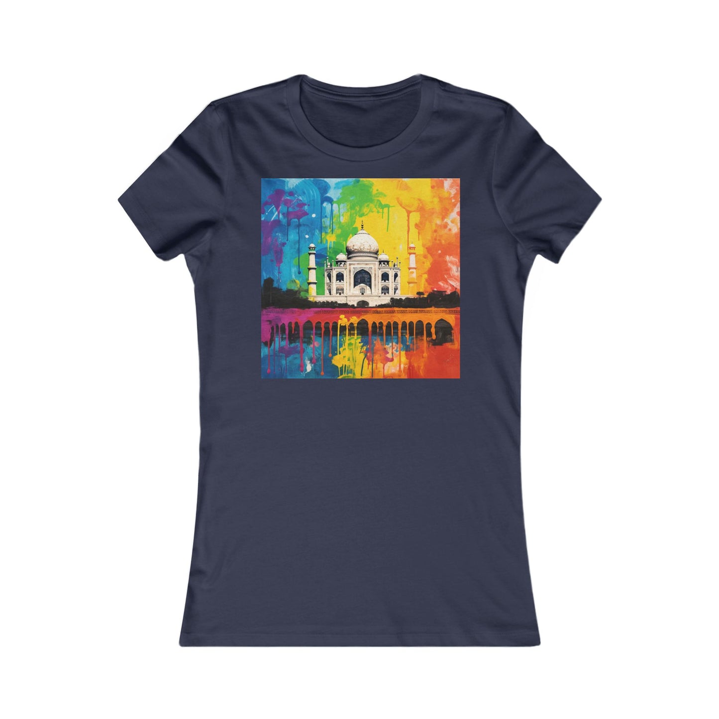 UK Vibrant Taj Mahal Tee - Artistic Women's T-Shirt, Boho Fashion, Gift for Travelers, Cultural Art, Unique Tourist Souvenir