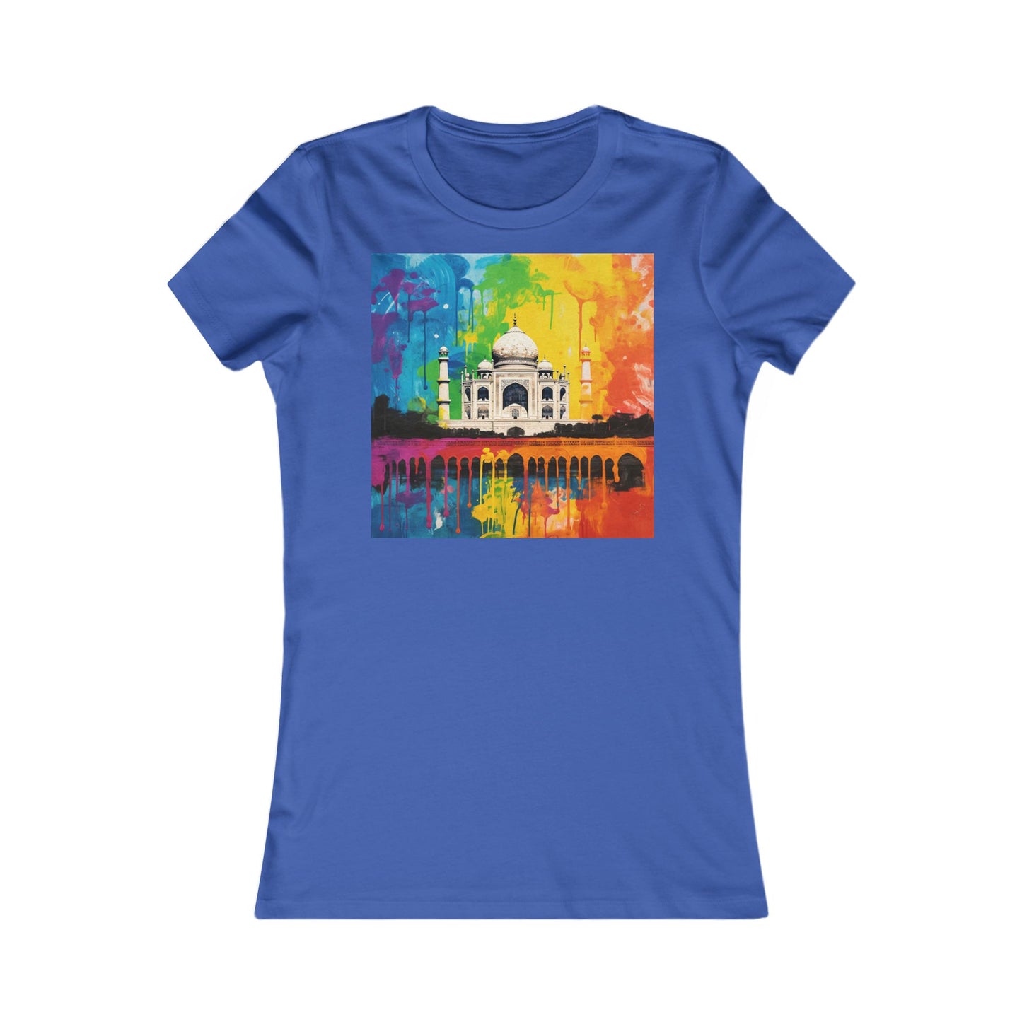 UK Vibrant Taj Mahal Tee - Artistic Women's T-Shirt, Boho Fashion, Gift for Travelers, Cultural Art, Unique Tourist Souvenir