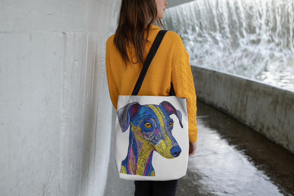 Vibrant Dog Art Tote Bag - Pet Lover Gift, Eco-Friendly Shopping Bag, Animal Lover Accessory, Dog Owner Essentials