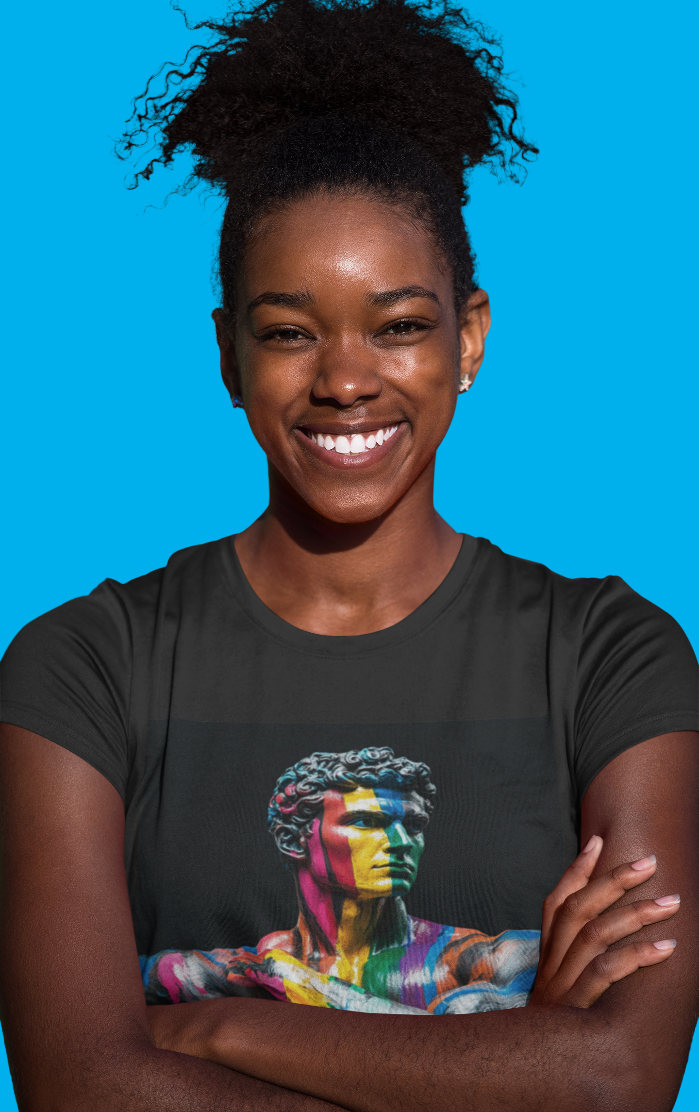 Colorful Artistic Women's Tee, Artistic T-Shirt, Unique Graphic Top, Casual Wear, Gift for Art Lovers, Summer Essentials