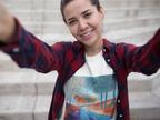 Colorful Scenic Women's Tee, Nature Lover T-Shirt, Casual Wear, Gift for Her, Art-Inspired Top, Bohemian Style Shirt