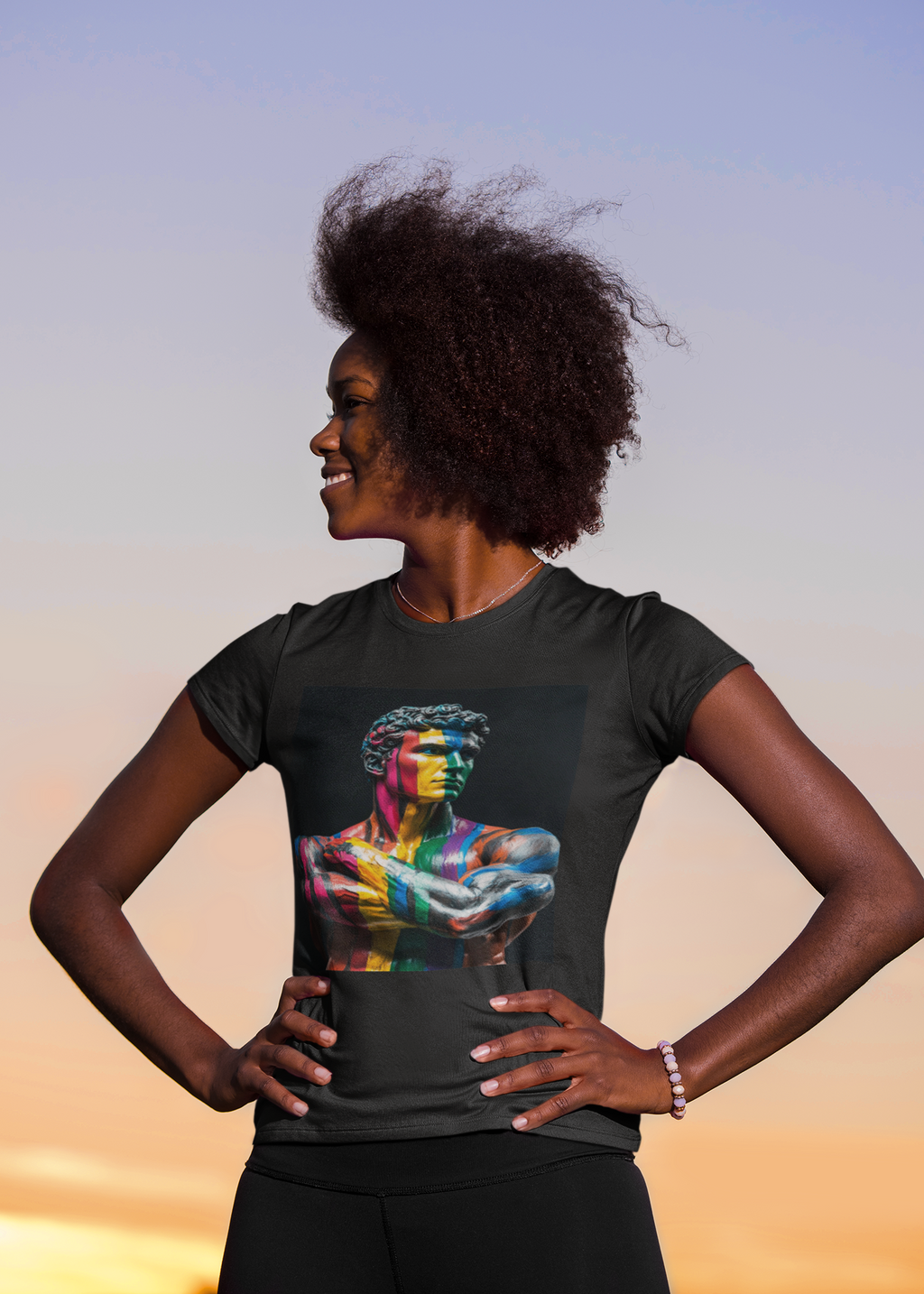 Colorful Artistic Women's Tee, Artistic T-Shirt, Unique Graphic Top, Casual Wear, Gift for Art Lovers, Summer Essentials