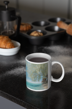 Tranquil Beach Scene Mug, Coastal Coffee Cup, Ocean Lover Gift, Summer Vibes Mug, Beach House Décor, Nature-Inspired Drinkware