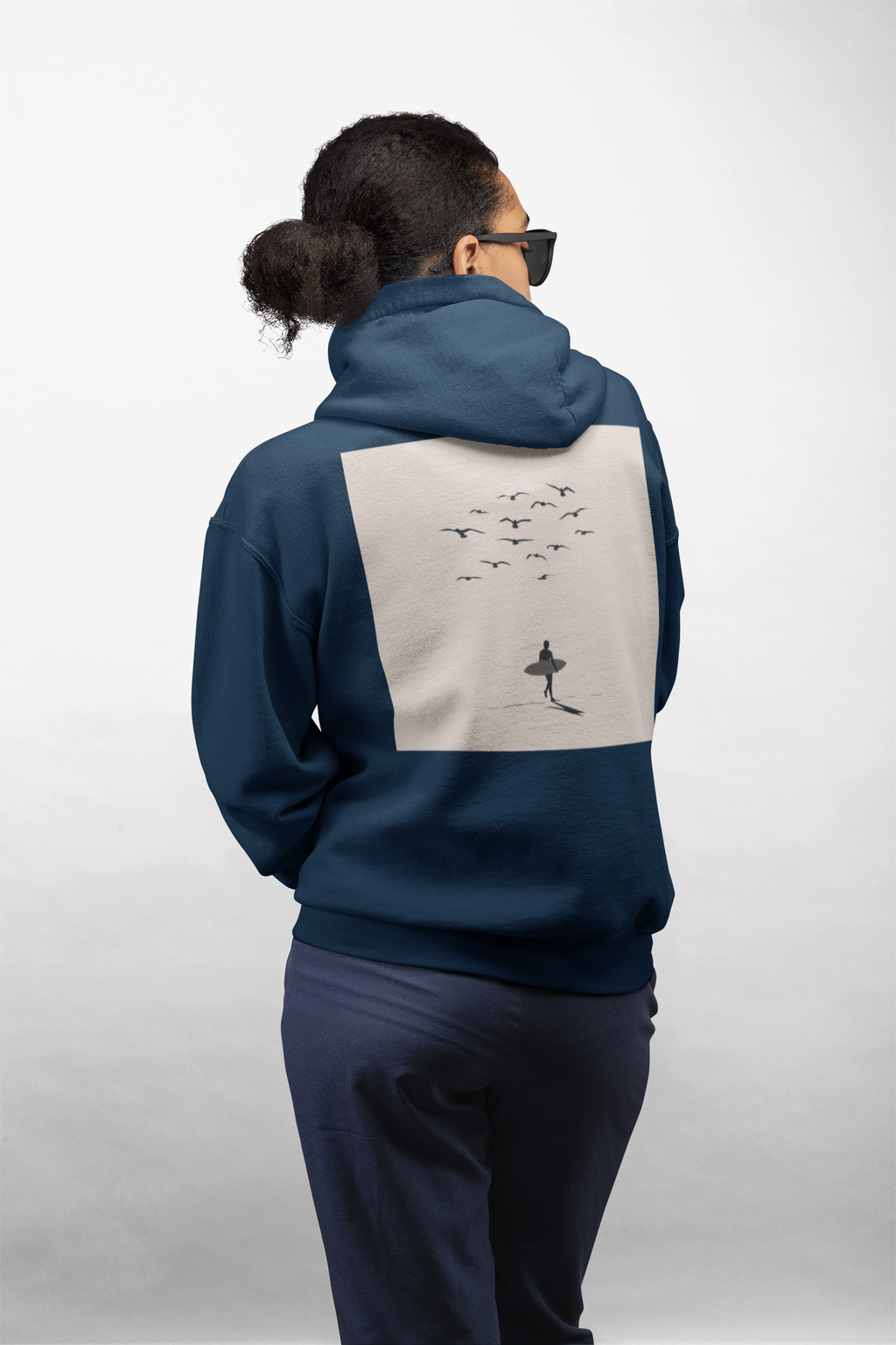 Comfy Surfer Hoodie, Coastal Vibes Hooded Sweater, Unisex Fall Surf Apparel
