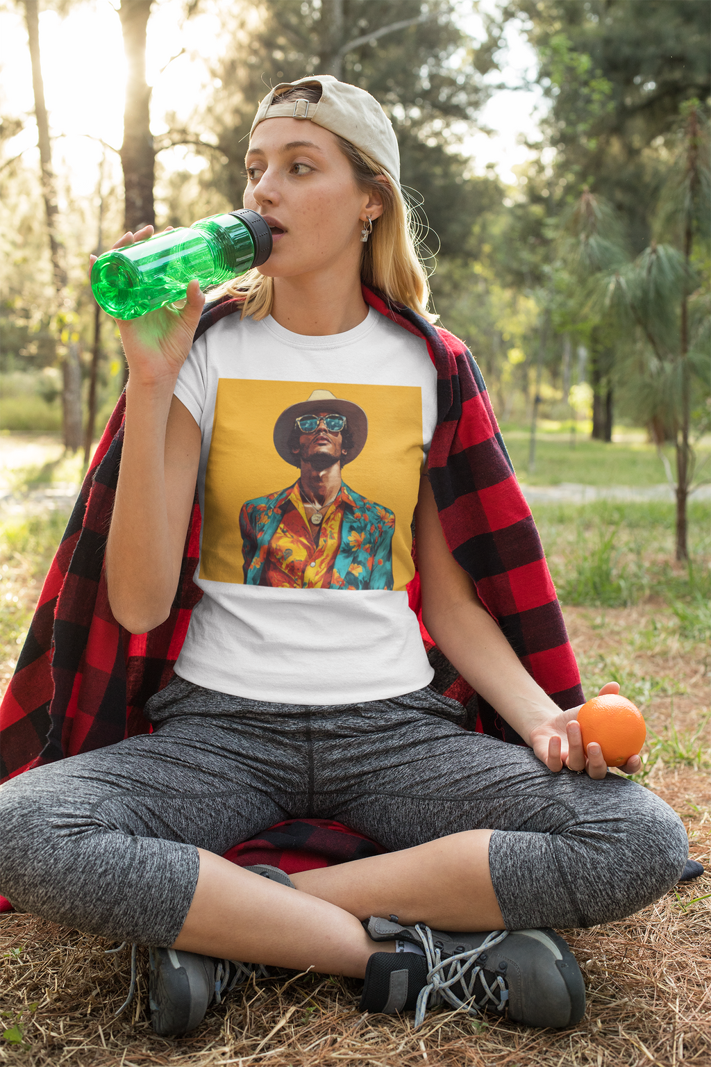 Floral Graphic Tee, Vibrant Women's Summer Shirt, Casual Chic, Beach Day Essential, Trendy Fashion, Vacation Wear