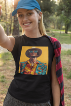 Floral Graphic Tee, Vibrant Women's Summer Shirt, Casual Chic, Beach Day Essential, Trendy Fashion, Vacation Wear