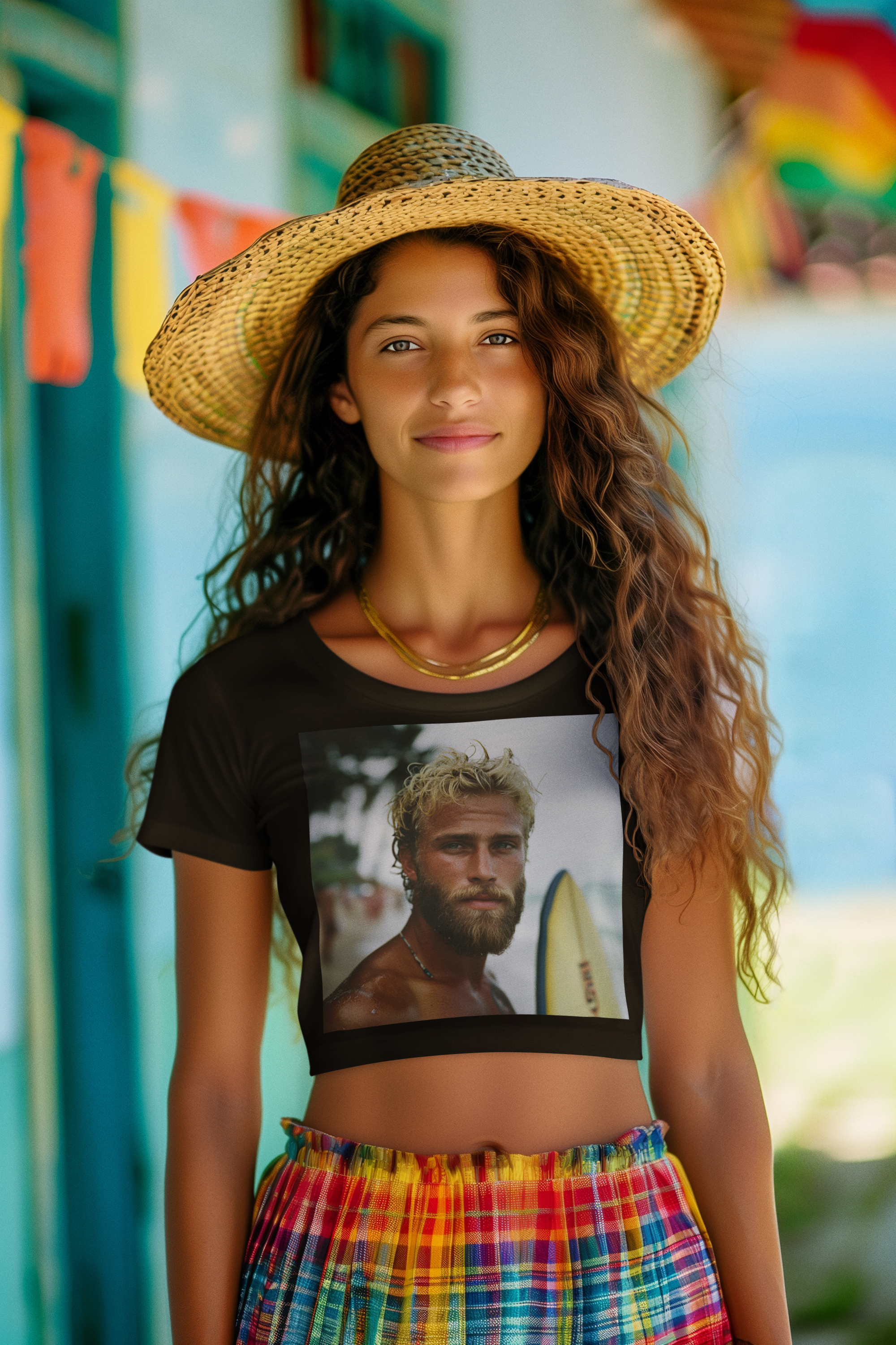Artistic Crop Tee, Colourful Women's Top, Gym Wear Shirt, Gift for Her, Bright Casual Clothing - Women's Crop Top, Workout Tee, Graphic Tee,