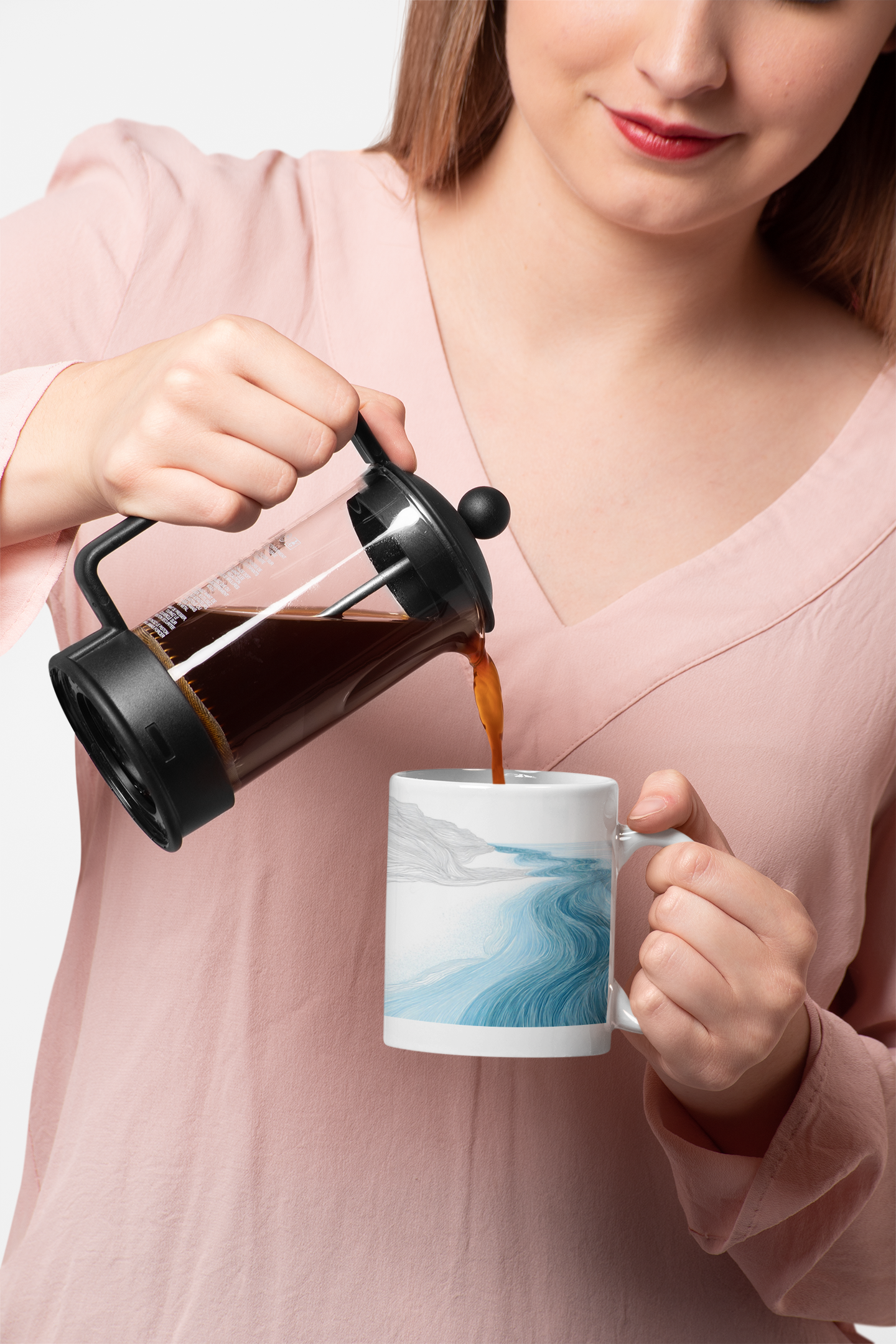 Ocean Wave Ceramic Mug - Beach Lover's Coffee Cup, Gift for Him/Her, Nature Decor, 11oz, 15oz