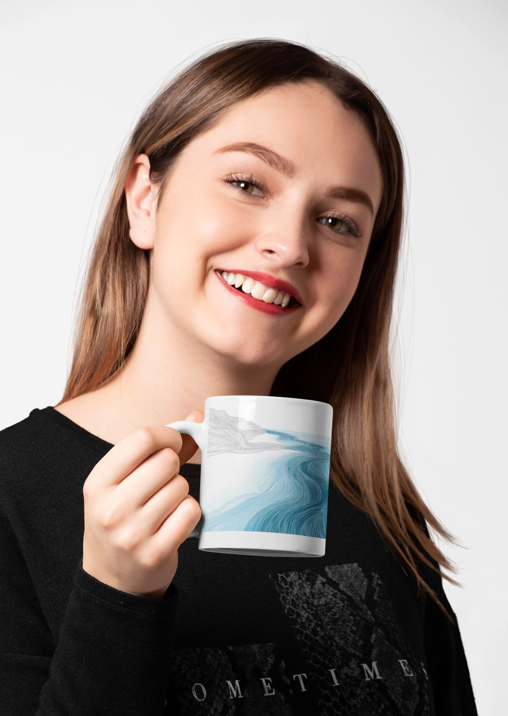 Ocean Wave Ceramic Mug - Beach Lover's Coffee Cup, Gift for Him/Her, Nature Decor, 11oz, 15oz