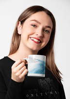 Ocean Wave Ceramic Mug - Beach Lover's Coffee Cup, Gift for Him/Her, Nature Decor, 11oz, 15oz