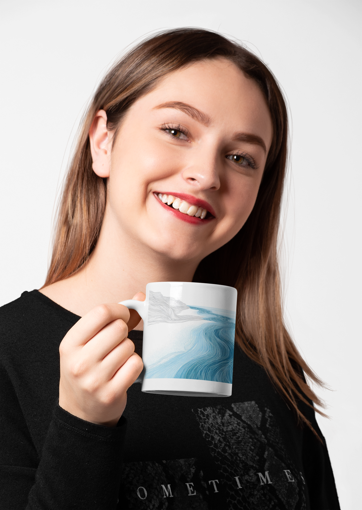 Ocean Wave Ceramic Mug - Beach Lover's Coffee Cup, Gift for Him/Her, Nature Decor, 11oz, 15oz