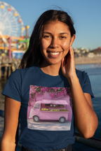 Pink Flower — Floral Food Truck Graphic Tee. Heavyweight fabric