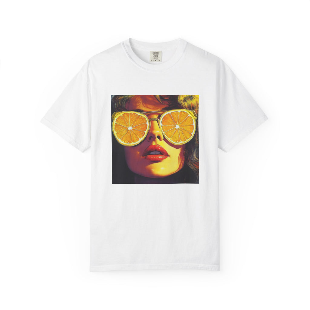Retro Citrus Sunglasses T-Shirt. Heavyweight Fabric