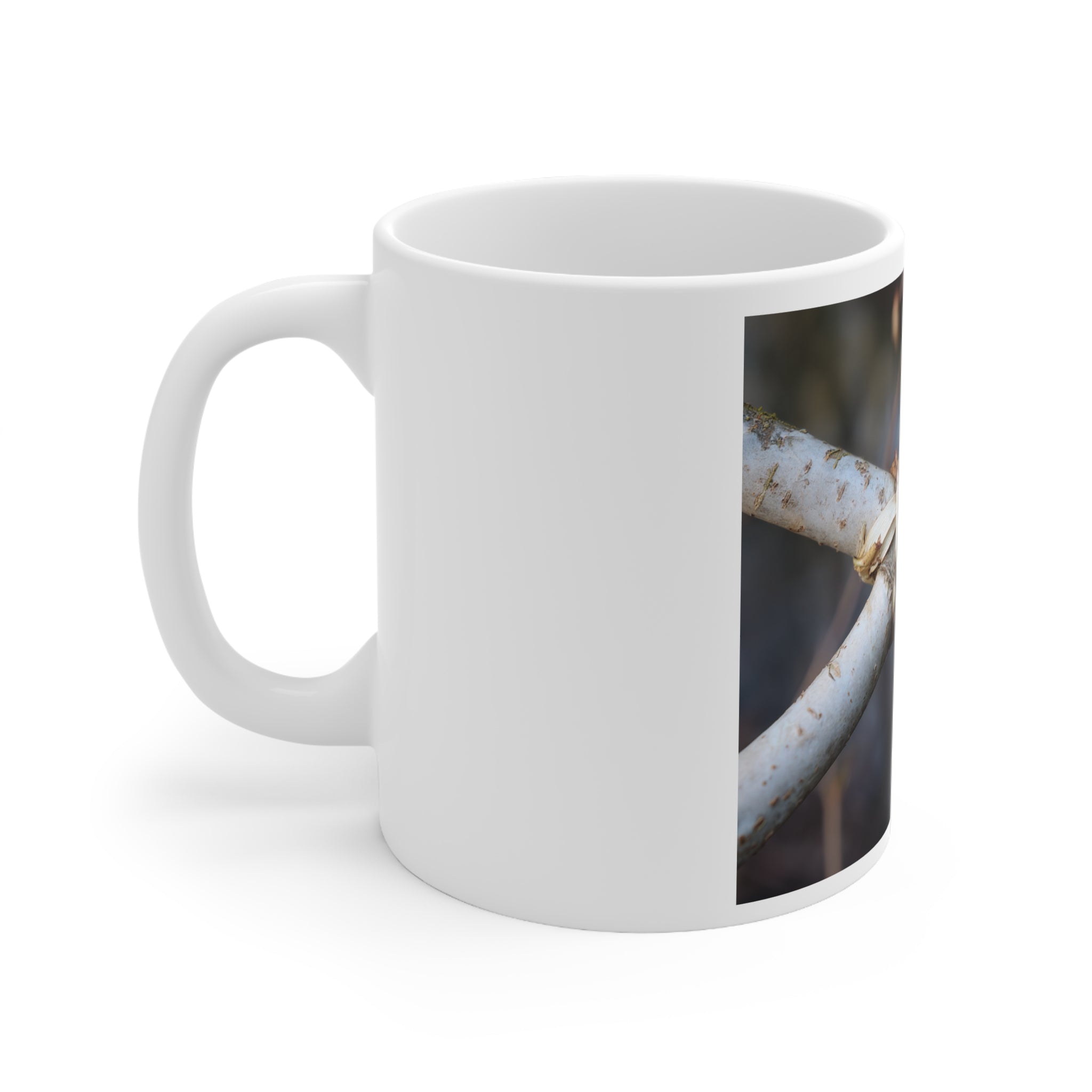 Birch Bark Branch Photo Mug | Nature Tree Bark Coffee Mug