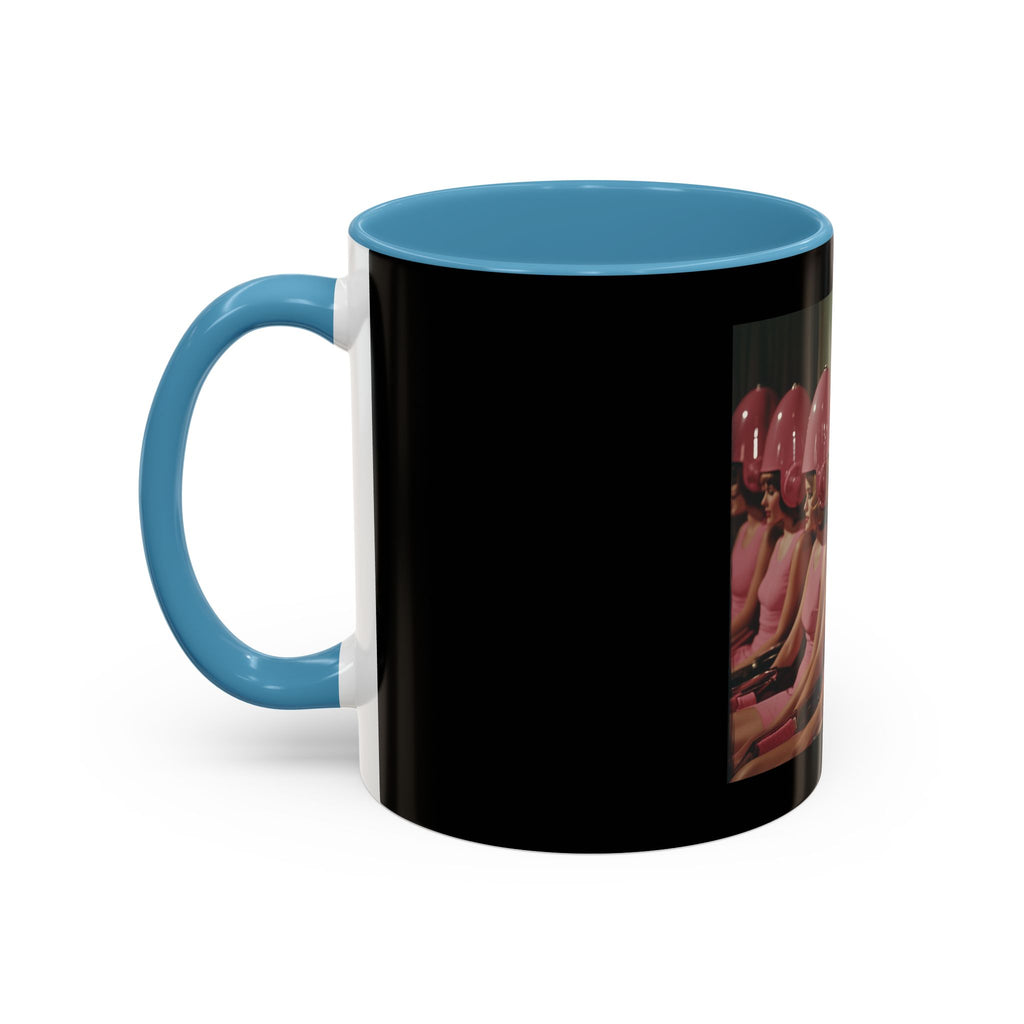 Retro Salon Coffee Mug — Vintage Hair Dryer Booth Photo Accent Mug