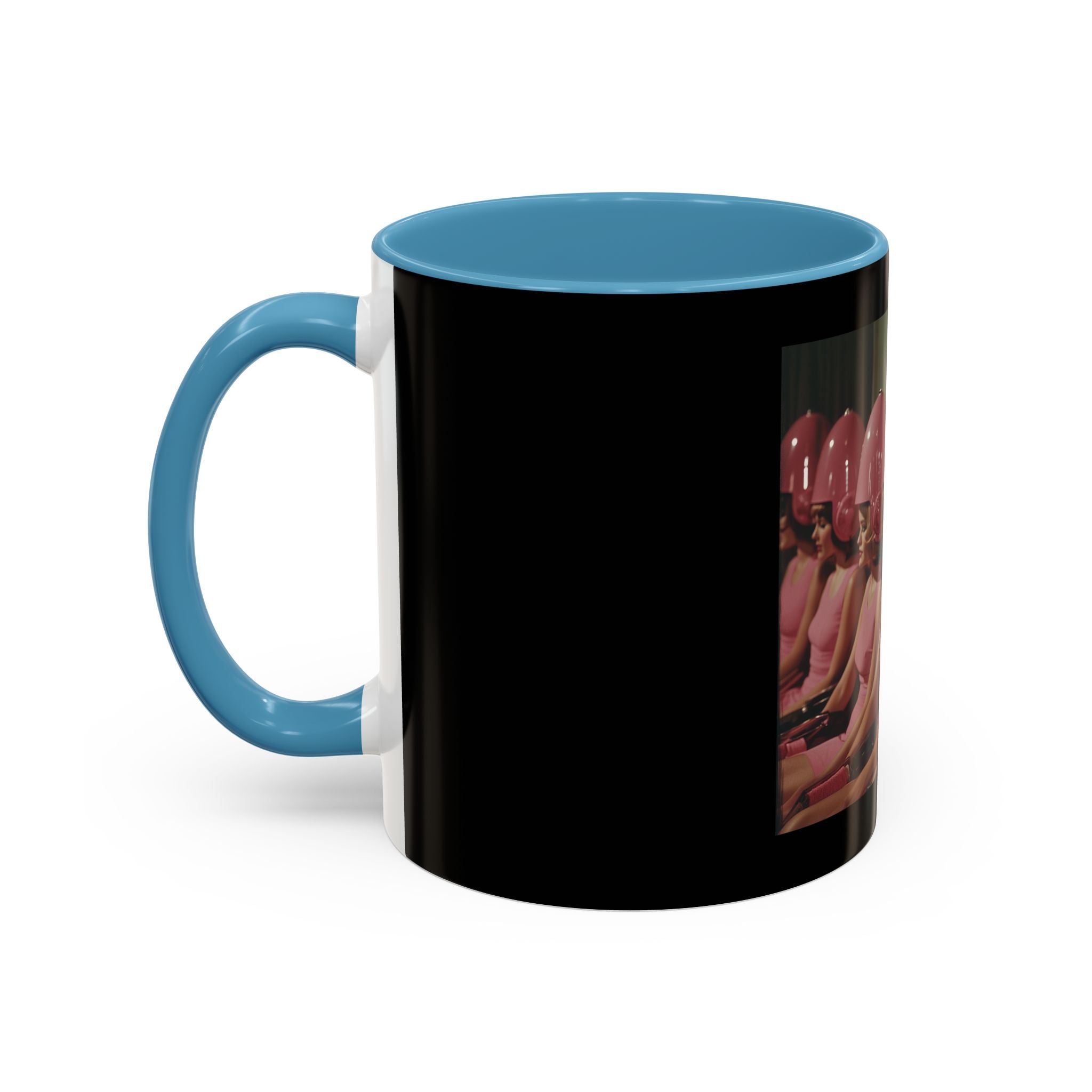 Retro Salon Coffee Mug — Vintage Hair Dryer Booth Photo Accent Mug