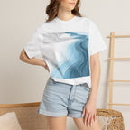 For UK .Ocean-Flow Short Sleeve Tee | Relaxed Fit T-Shirt for Beach Lovers, Summer Vibe, Casual Wear, Gift for Ocean Enthusiasts, Coastal