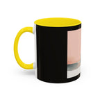 Surf Sunset Accent Coffee Mug — Beach Surfer Silhouette with Seagulls (11/15 oz)