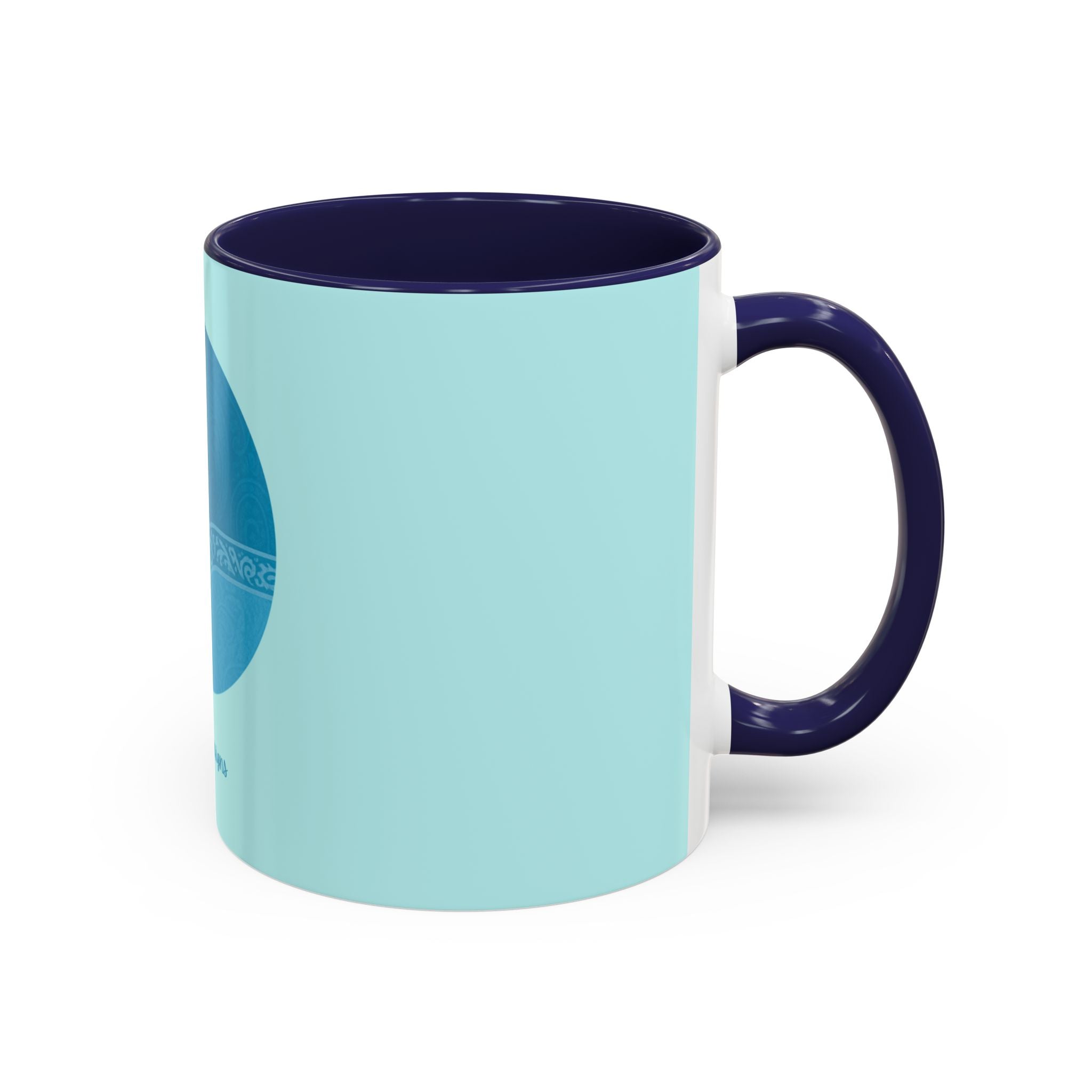 Blue Wave Accent Coffee Mug – Ocean Swirl 11/15oz Ceramic