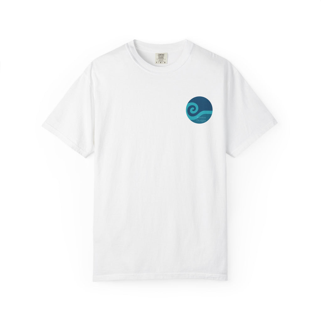 Monkey Reading Mug Graphic T-shirt | Surfer Back Print Tee