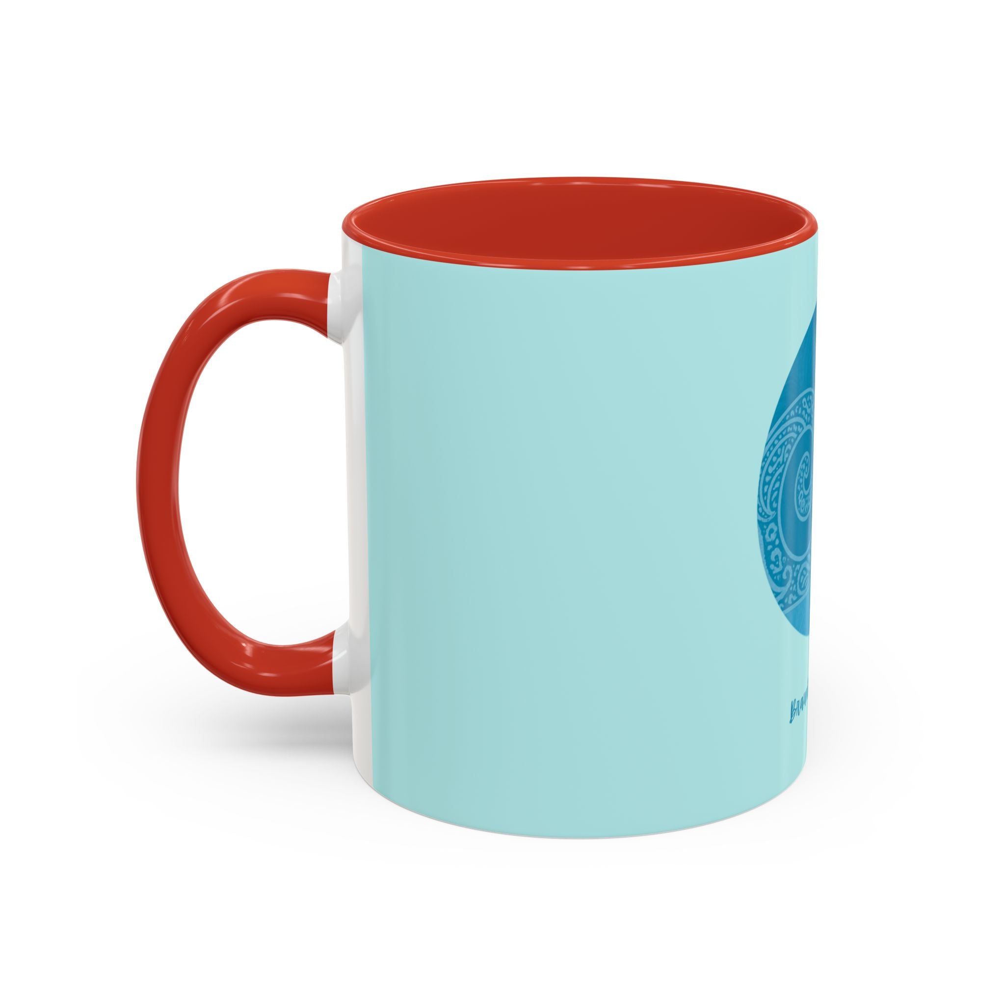 Blue Wave Accent Coffee Mug – Ocean Swirl 11/15oz Ceramic