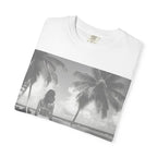 Vintage Beach Photo T‑Shirt — Coastal Retro Palm Print