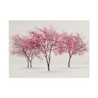 Pink Blossom Tree Rolled Poster | Cherry Blossom Wall Art, Minimal Landscape Print