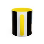 Beach Umbrellas Photo Coffee Mug — Scenic Oceanfront 11/15oz Accent Mug