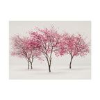 Pink Blossom Tree Rolled Poster | Cherry Blossom Wall Art, Minimal Landscape Print