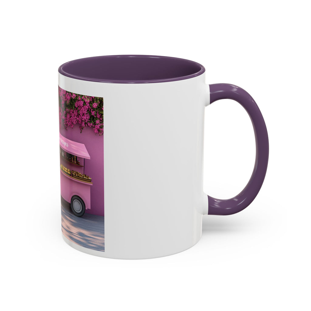 Pink Flower Food Truck Coffee Mug – Cute Accent 11/15oz