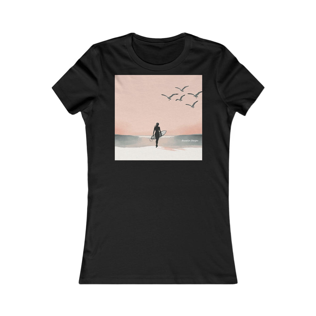 Women's Surf Tee — Coastal Sunset Graphic Shirt
