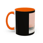 Surf Sunset Accent Coffee Mug — Beach Surfer Silhouette with Seagulls (11/15 oz)