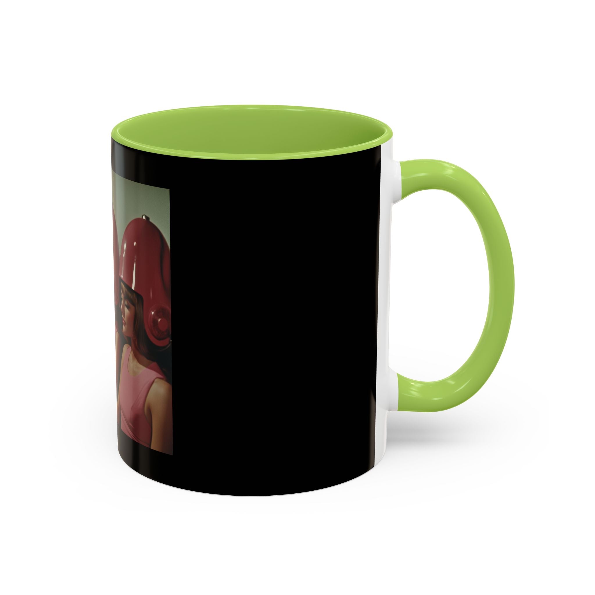Retro Salon Coffee Mug — Vintage Hair Dryer Booth Photo Accent Mug
