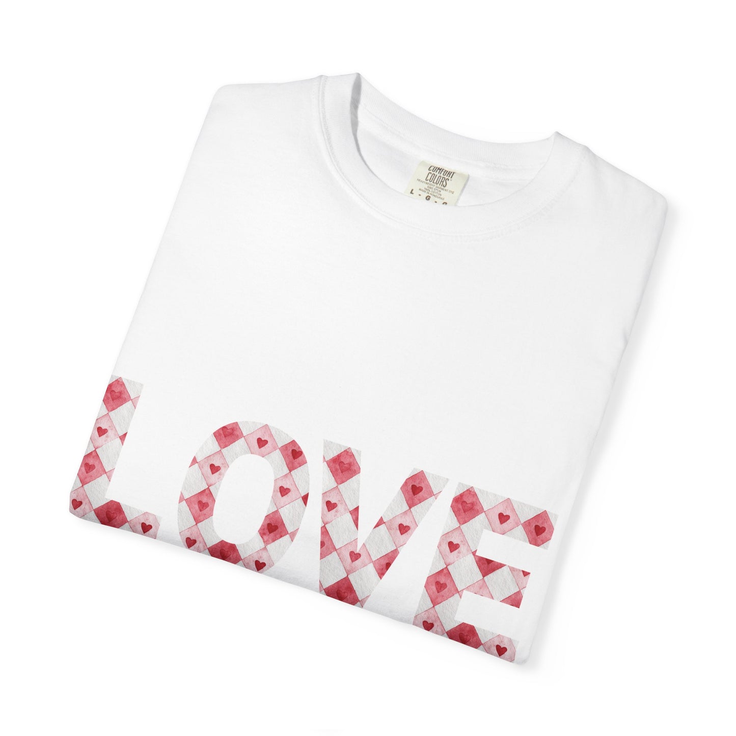 Love Heart Pattern T-Shirt | LOVE floral typography tee