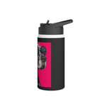 On-Trend Dog with Sunnies and Scarf Stainless Steel Water Bottle | Pet Lover