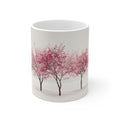 Pink Cherry Blossom Trees Mug | Ceramic Coffee Cup
