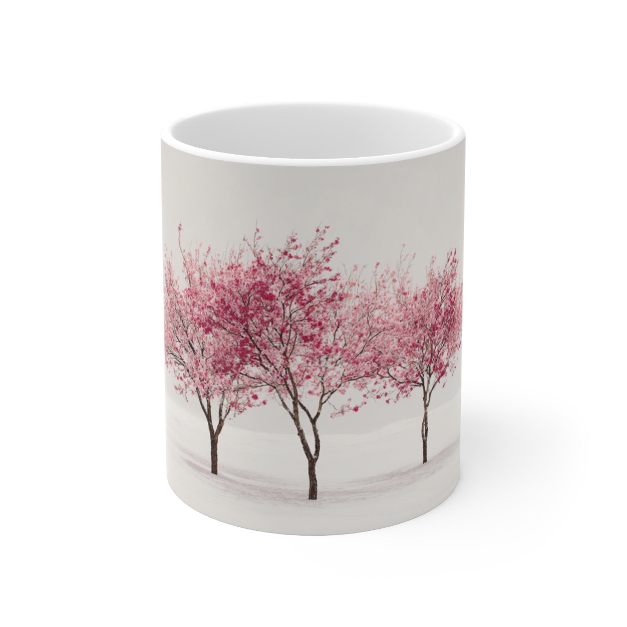 Pink Cherry Blossom Trees Mug | Ceramic Coffee Cup