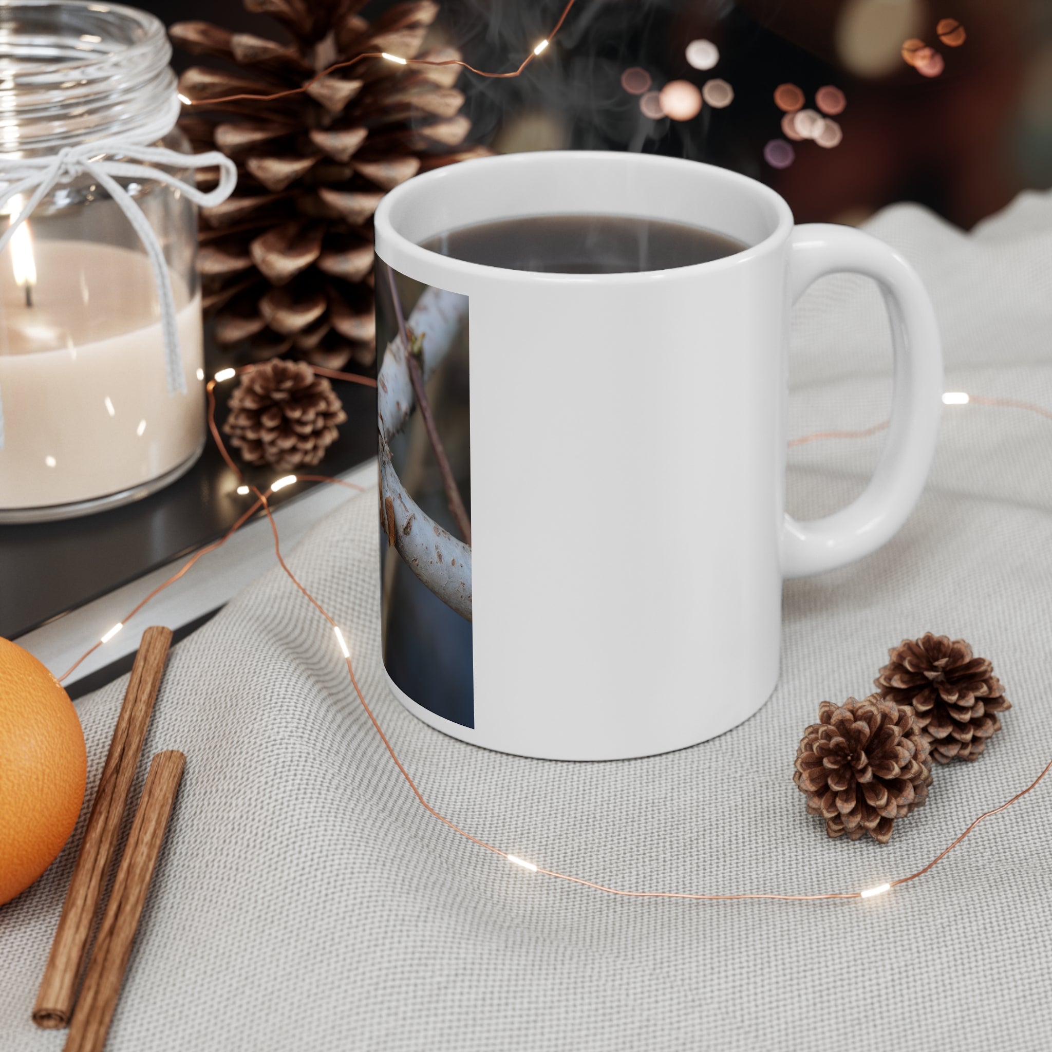 Birch Bark Branch Photo Mug | Nature Tree Bark Coffee Mug