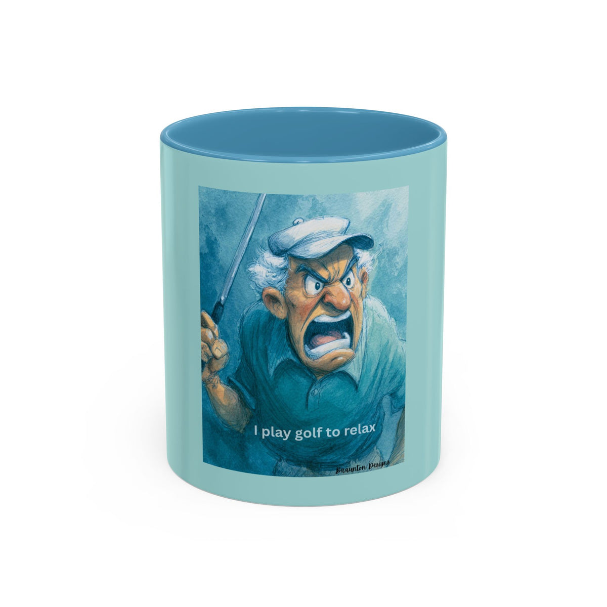 Funny Golf Mug – "I play golf to relax" Accent Coffee Mug (11/15oz)