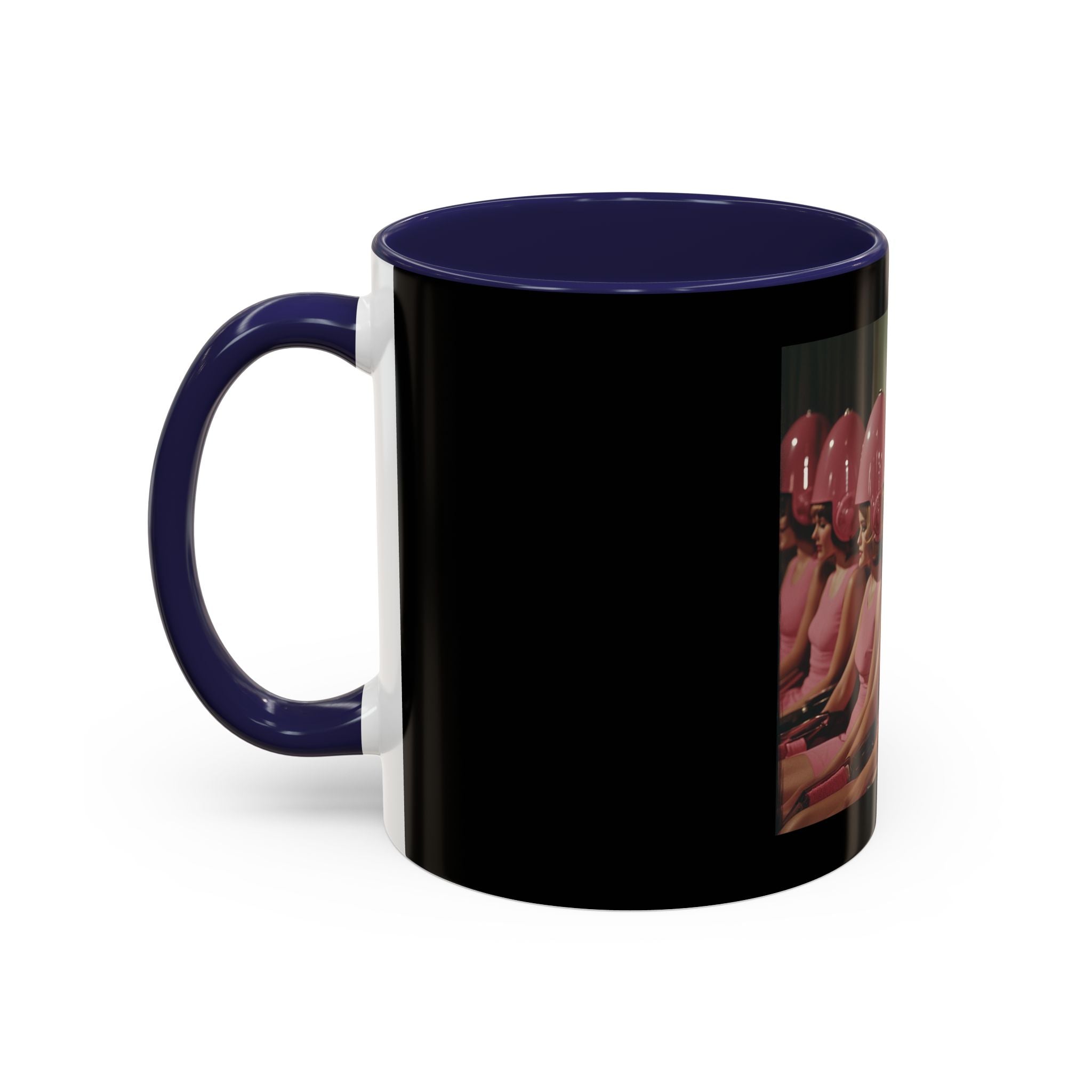 Retro Salon Coffee Mug — Vintage Hair Dryer Booth Photo Accent Mug