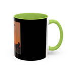 Sunset Guitarist Accent Coffee Mug — Silhouette Music Lover Gift