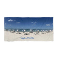 Beach Chairs and Umbrellas Beach Towel | Coastal Summer Scene