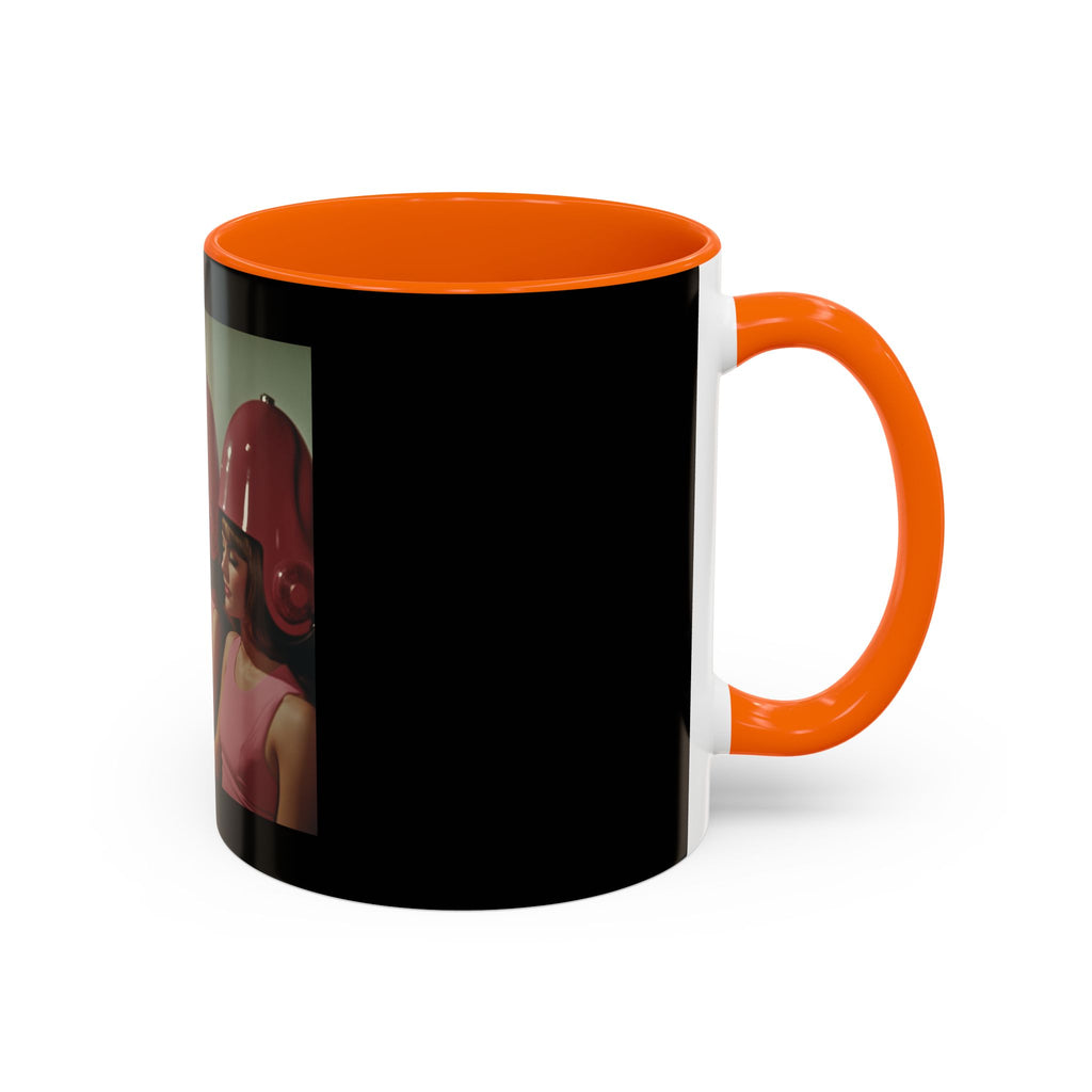 Retro Salon Coffee Mug — Vintage Hair Dryer Booth Photo Accent Mug
