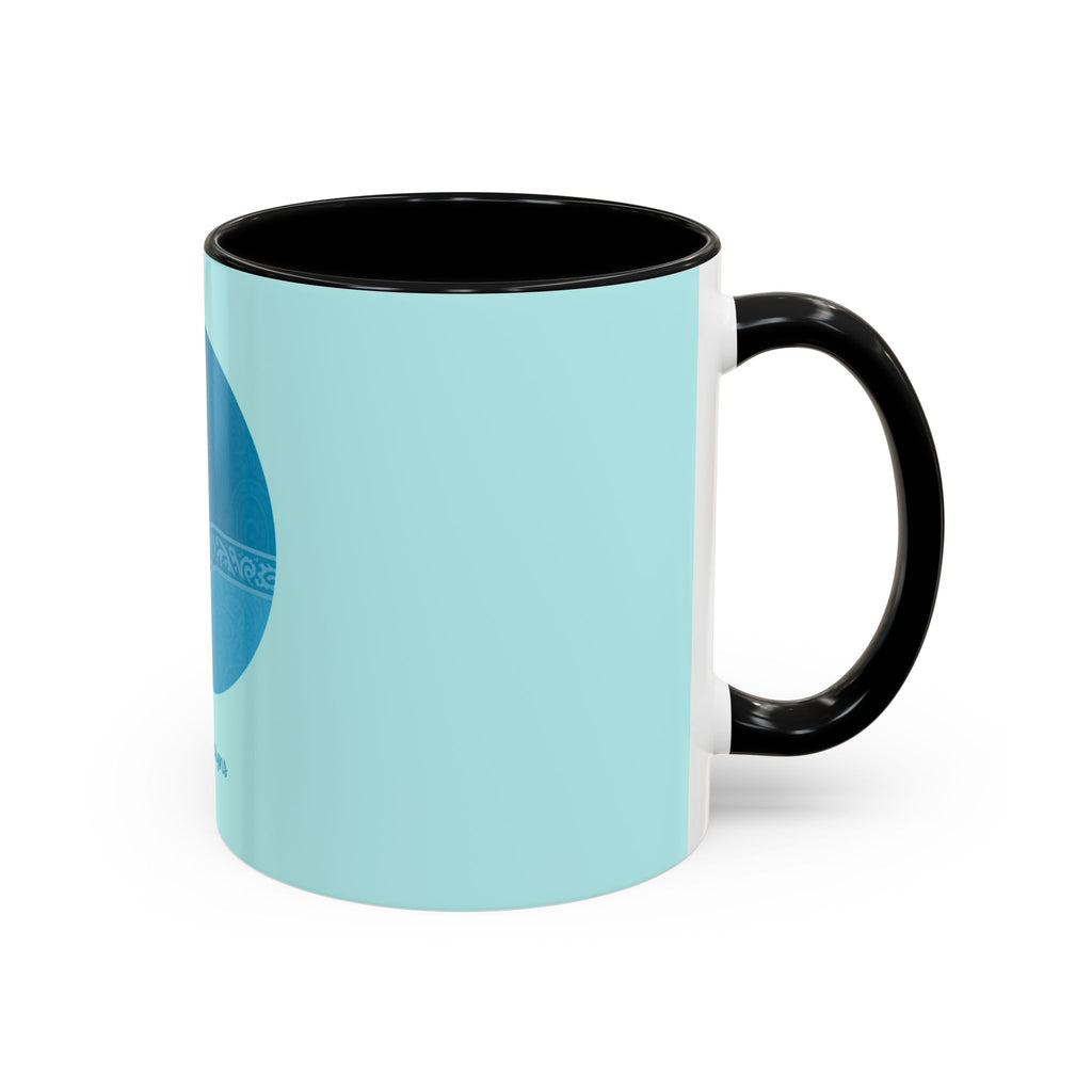 Blue Wave Accent Coffee Mug – Ocean Swirl 11/15oz Ceramic